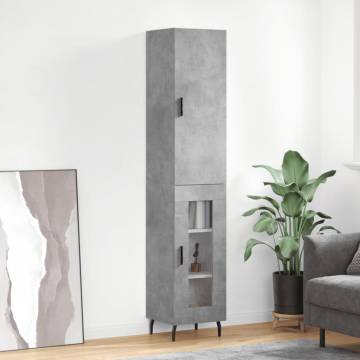 Highboard Concrete Grey - Stylish Storage Solution | HipoMarket