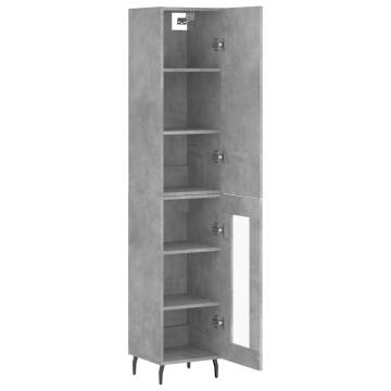 Highboard Concrete Grey - Stylish Storage Solution | HipoMarket