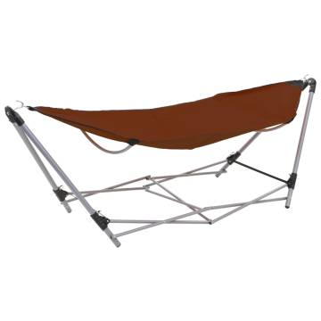 Hammock with Foldable Stand - Relax Anywhere, Brown