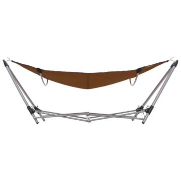 Hammock with Foldable Stand - Relax Anywhere, Brown