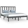 Grey Solid Wood Pine Bed Frame 120x200 cm | HipoMarket