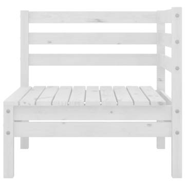 4 Piece Garden Lounge Set - Solid Pinewood White