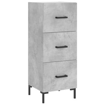 Stylish Highboard in Concrete Grey - 34.5x34x180 cm