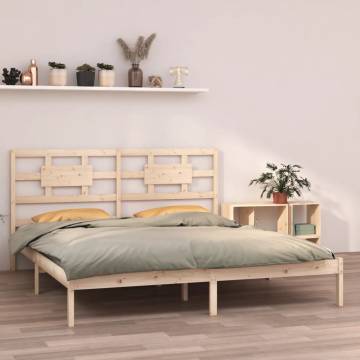 Solid Wood Bed Frame 200x200 cm - Timeless Design | HipoMarket