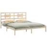 Solid Wood Bed Frame 200x200 cm - Timeless Design | HipoMarket