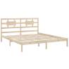 Solid Wood Bed Frame 200x200 cm - Timeless Design | HipoMarket