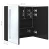 LED Bathroom Mirror Cabinet Shining Black 62x14x60 cm