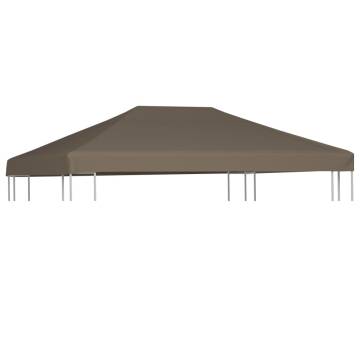 Durable 3x3m Gazebo Top Cover in Taupe - Waterproof Canopy