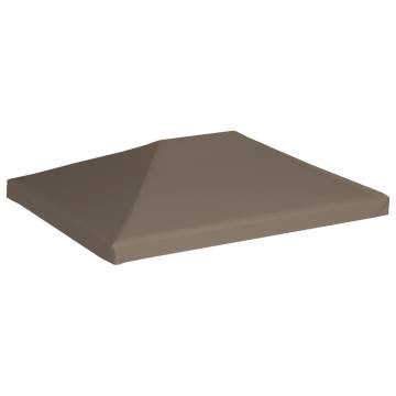 Durable 3x3m Gazebo Top Cover in Taupe - Waterproof Canopy