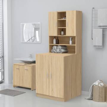 Washing Machine Cabinet Sonoma Oak - Storage Solution