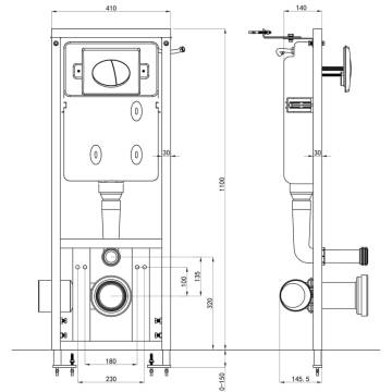 Concealed High Cistern 11L - Stylish & Water-Saving Solution