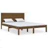 Honey Brown Solid Wood Bed Frame 120x190 cm - Small Double