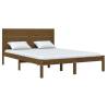 Honey Brown Solid Wood Bed Frame 120x190 cm - Small Double