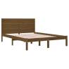 Honey Brown Solid Wood Bed Frame 120x190 cm - Small Double