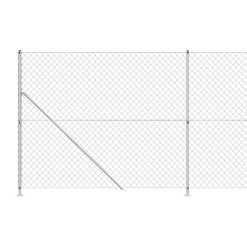 Chain Link Fence with Flange Silver 1.6x10m - Durable & Secure