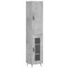 Elegant Highboard in Concrete Grey - 34.5x34x180 cm