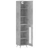 Elegant Highboard in Concrete Grey - 34.5x34x180 cm