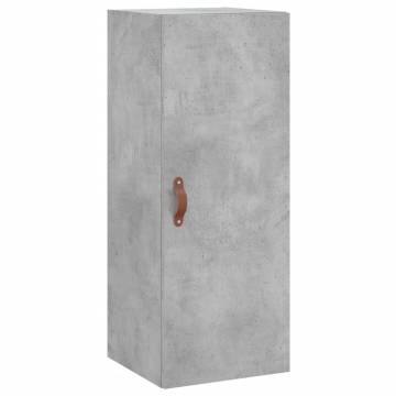 Elegant Highboard in Concrete Grey - 34.5x34x180 cm