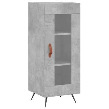 Elegant Highboard in Concrete Grey - 34.5x34x180 cm