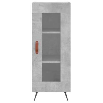 Elegant Highboard in Concrete Grey - 34.5x34x180 cm