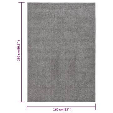 Elegant Grey Short Pile Rug 160x230 cm - Hipomarket