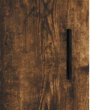 Elegant Smoked Oak Highboard - 34.5x34x180 cm | HipoMarket