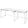 Foldable Camping Table Height Adjustable Aluminium 180 x 60 cm Colour white Size 180 x 60 cm Quantity in Package 1 Model table 