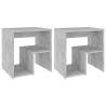 Stylish Bed Cabinets 2 pcs Concrete Grey - UK Delivery | HipoMarket