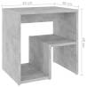 Stylish Bed Cabinets 2 pcs Concrete Grey - UK Delivery | HipoMarket