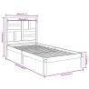 White Solid Wood Bed Frame 100x200 cm - Modern & Sturdy