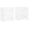 Elegant Wall Mounted Cabinets - 2 pcs White 69.5x34x90 cm