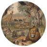 WallArt Wallpaper Circle - Animals of Africa 142.5 cm