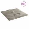 Concrete Grey Wall Panels 24 pcs - 50x50 cm XPS Diamond