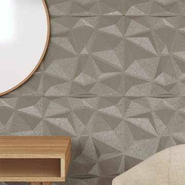 Concrete Grey Wall Panels 24 pcs - 50x50 cm XPS Diamond