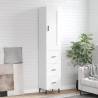 Highboard High Gloss White 34.5x34x180 cm Engineered Wood Colour high gloss white Quantity in Package 1 Model 3 drawers 