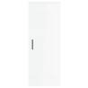 Stylish Highboard in High Gloss White - 34.5x34x180 cm