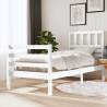 Bed Frame White Solid Wood 90x200 cm Colour white Size 90 x 200 cm 