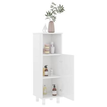 High Gloss White Bathroom Cabinet – 30x30x95 cm | HipoMarket