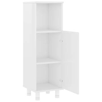 High Gloss White Bathroom Cabinet – 30x30x95 cm | HipoMarket