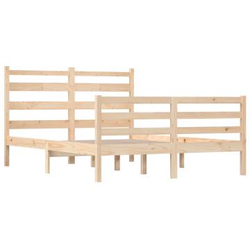 Solid Wood Pine Bed Frame 160x200 cm - Comfortable Sleep