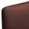 Straight Stretchable Chair Cover 6 pcs Brown - Hipomarket