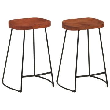 Gavin Bar Stools - 2 pcs Solid Mango Wood | Hipomarket