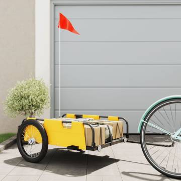 Bike Trailer - Yellow Oxford Fabric & Iron | Hipo Market UK