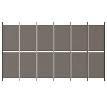 6-Panel Room Divider Anthracite 300x200 cm - HipoMarket