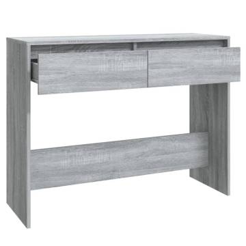 Stylish Grey Sonoma Console Table - 100x35x76.5 cm