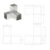 Post Connector Y Shape Galvanised Metal 81x81 mm | HipoMarket