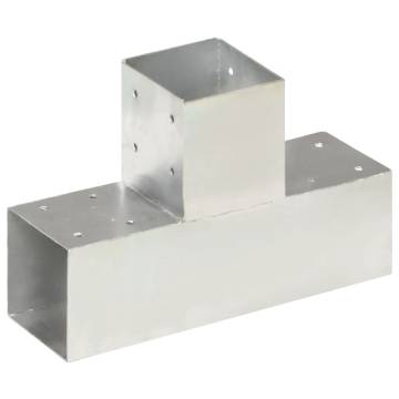 Post Connector T Shape Galvanised Metal 91x91 mm - Hipomarket