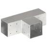 Post Connector T Shape Galvanised Metal 91x91 mm - Hipomarket