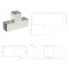 Post Connector T Shape Galvanised Metal 91x91 mm - Hipomarket