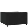 Square Garden Coffee Table Black - 50x50x30 cm Poly Rattan